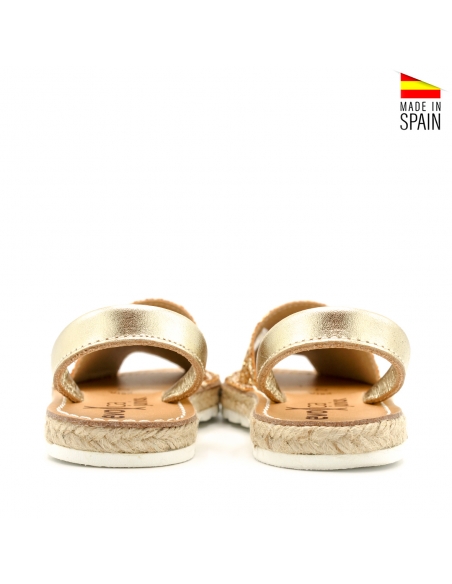 Menorquinas Doradas piel