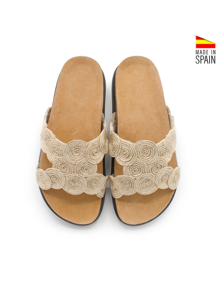 Sandalias Rafia beige