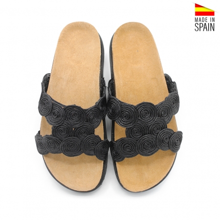 Sandalias Rafia negras