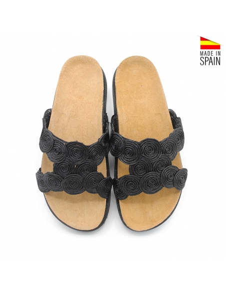 Sandalias Rafia negras