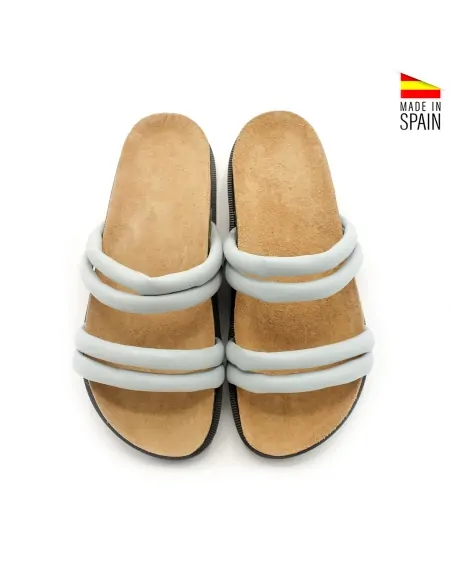 sandalia plana de tiras