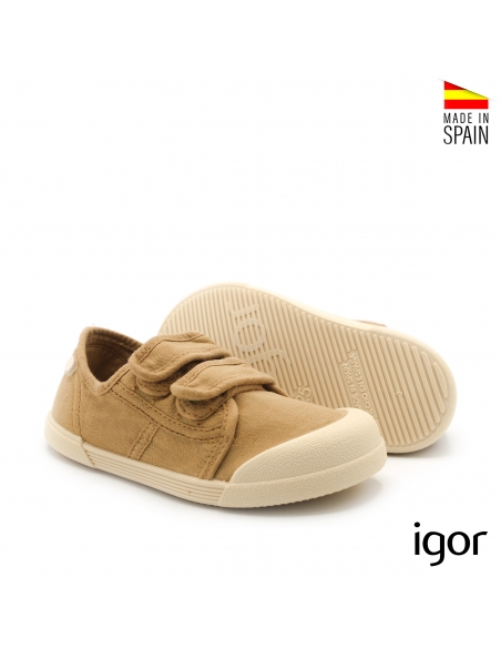 Zapatillas lona Igor mostaza