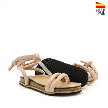 Sandalia bio atada mujer