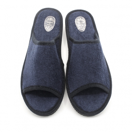 Zapatilla casa toalla marino