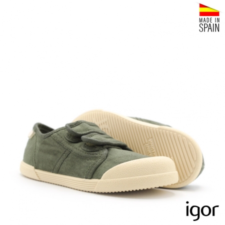 Calzado Infantil Zapatillas Lona Verde Zapatillas De Lona Para - Main Image