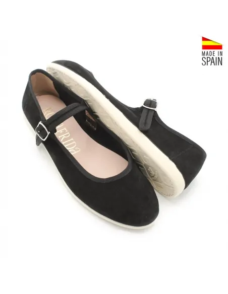 manoletinas negras mujer piel