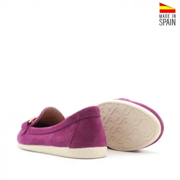 Mocasines Serraje Mujer fucsia