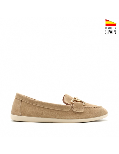 Mocasines Mujer Beige