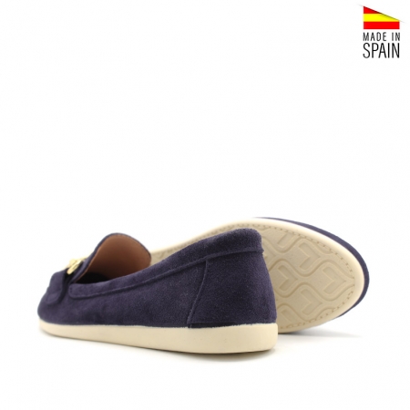 Mocasin Azul serraje Mujer