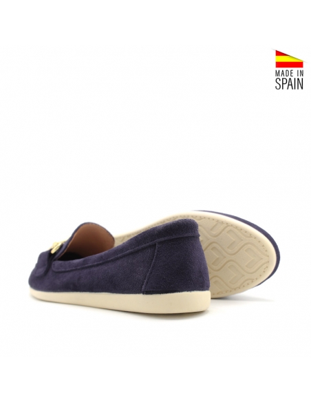 Mocasin Azul serraje Mujer