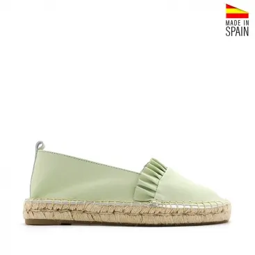 Alpargata de Piel Planas Mujer