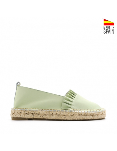 Alpargata de Piel Planas Mujer