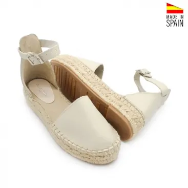 Alpargata de piel plataforma