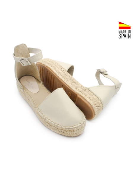 Alpargata de piel plataforma