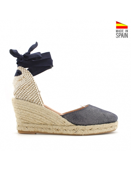 Alpargata Cuña Mujer azul marino