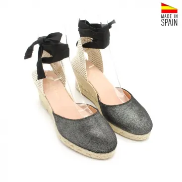 alpargatas con cuñas negras