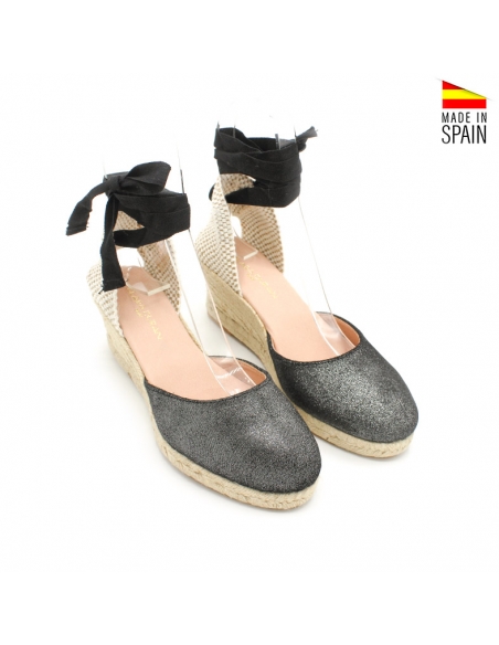 alpargatas con cuñas negras