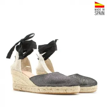 alpargata con cuña negra