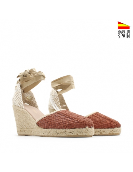 Alpargata Cuña marrón