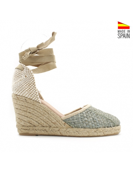 alpargata de rafia trenzada
