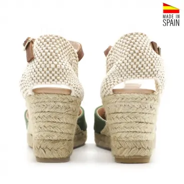 Alpargatas Mujer lona verde