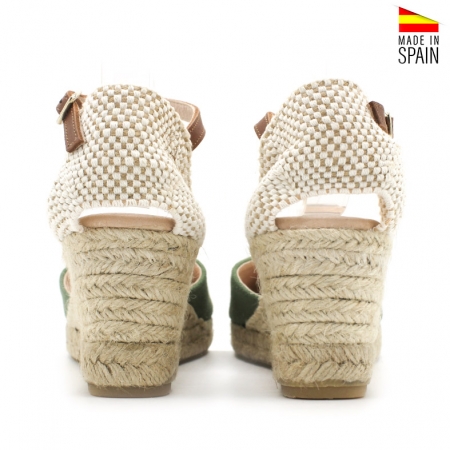 Alpargatas Mujer lona verde