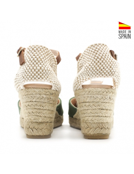 Alpargatas Mujer lona verde