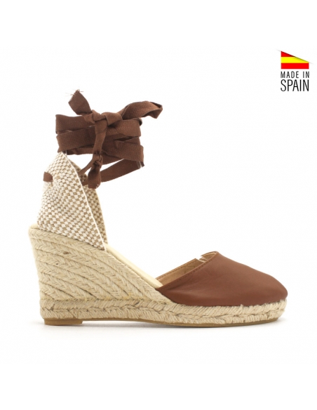 alpargatas de cuero mujer