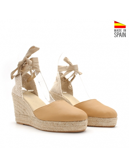 Alpargata con Cuña piel