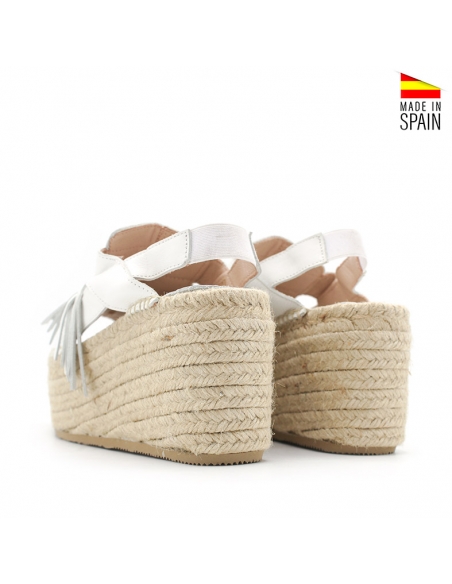 sandalias plataforma esparto blancas
