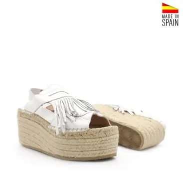 sandalia plataforma blanca