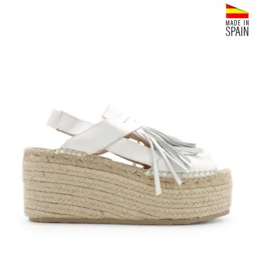 sandalias blancas plataforma