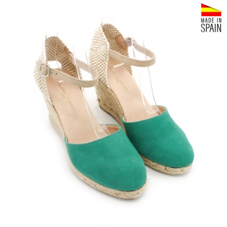 alpargatas con cuña verdes