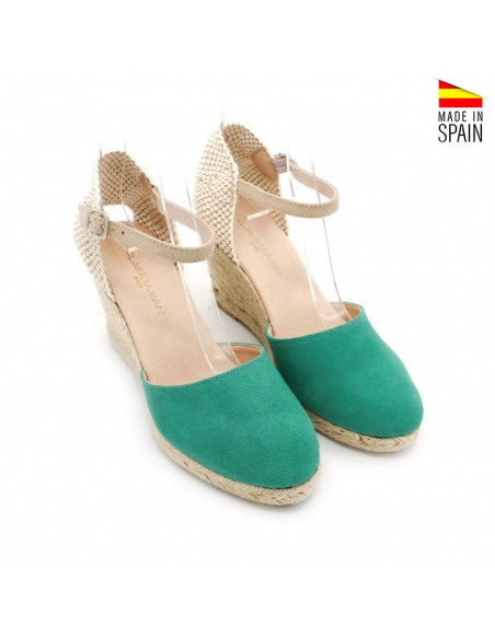 alpargatas con cuña verdes