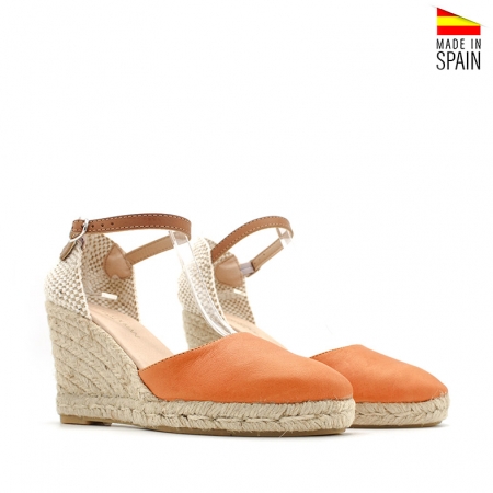 alpargatas cuña naranja