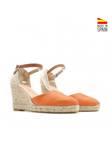 alpargatas cuña naranja