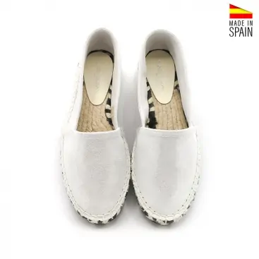 alpargatas mujer blancas planas