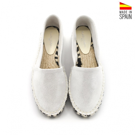 Alpargatas Blancas con Destellos Plateados Calzados Elche