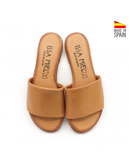 sandalia pala piel camel