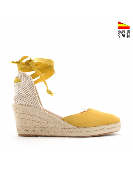 Alpargata cuña amarilla