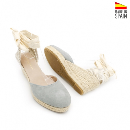 alpargatas cuña azul claro
