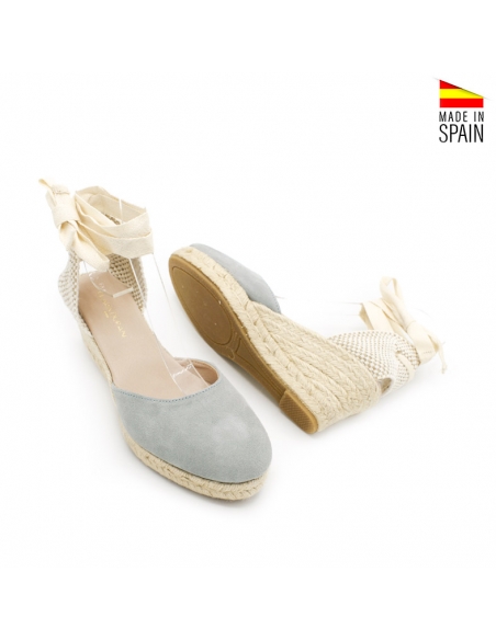 alpargatas cuña azul claro