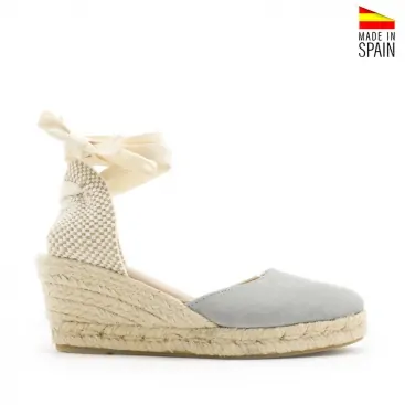 alpargata cuña azul claro