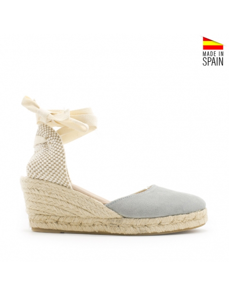 alpargata cuña azul claro
