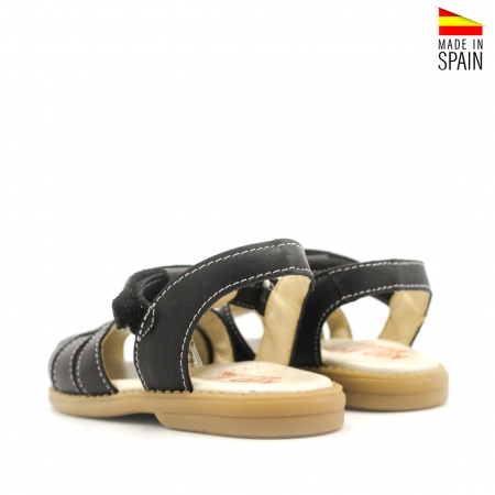 sandalia azul marino piel niño