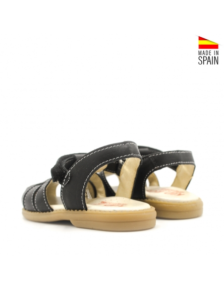 sandalia azul marino piel niño