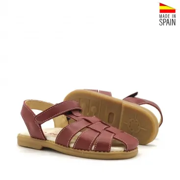 sandalia cangrejera niño burdeos