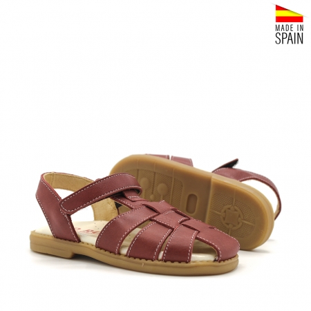 sandalia cangrejera niño burdeos