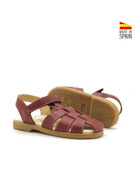 sandalia cangrejera niño burdeos