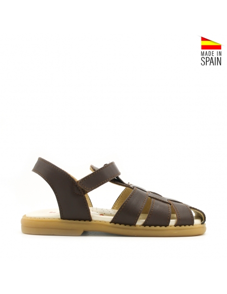 sandalias niño vestir marrones